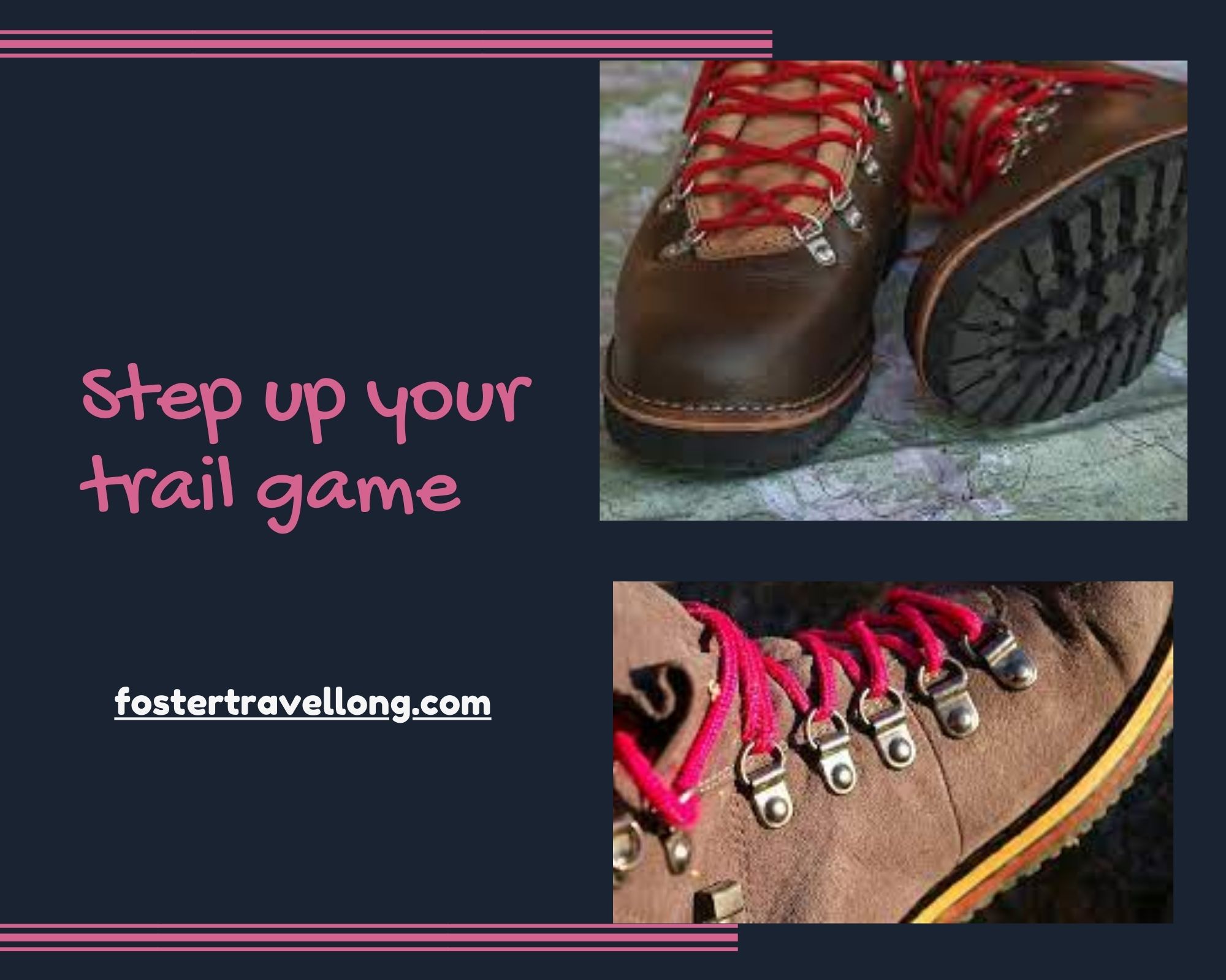 red hiking laces